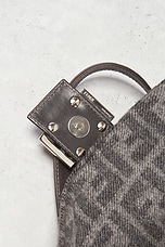 FWRD Renew Fendi Zucca Baguette Shoulder Bag in Grey, view 6, click to view large image.