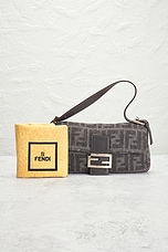 FWRD Renew Fendi Zucca Baguette Shoulder Bag in Grey, view 9, click to view large image.