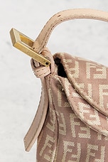 FWRD Renew Fendi Zucchino Mama Baguette Shoulder Bag in Pink, view 7, click to view large image.