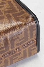 FWRD Renew Fendi Zucca Runaway Shopper Handbag in Brown, view 8, click to view large image.