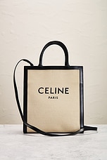 FWRD Renew Celine Vertical Cabas Tote Bag in Neutral, view 2, click to view large image.