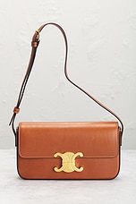 FWRD Renew Celine Triomphe Shoulder Bag in Brown, view 2, click to view large image.