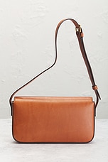 FWRD Renew Celine Triomphe Shoulder Bag in Brown, view 3, click to view large image.