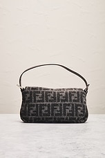 FWRD Renew Fendi Mama Baguette Shoulder Bag in Grey, view 3, click to view large image.