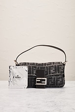 FWRD Renew Fendi Mama Baguette Shoulder Bag in Grey, view 8, click to view large image.