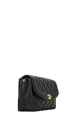 FWRD Renew Chanel Chain Caviar Medium Diana Flap Bag in Black, view 3, click to view large image.