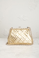 FWRD Renew Chanel Lambskin Shoulder Bag in Gold, view 2, click to view large image.