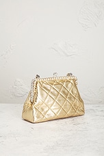 FWRD Renew Chanel Lambskin Shoulder Bag in Gold, view 4, click to view large image.