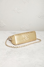 FWRD Renew Chanel Lambskin Shoulder Bag in Gold, view 5, click to view large image.