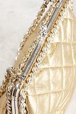 FWRD Renew Chanel Lambskin Shoulder Bag in Gold, view 6, click to view large image.