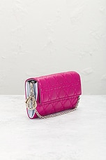 FWRD Renew Dior Lady Cannage Wallet On Chain in Purple, view 4, click to view large image.