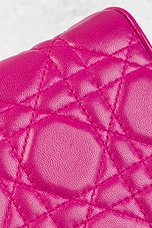 FWRD Renew Dior Lady Cannage Wallet On Chain in Purple, view 7, click to view large image.