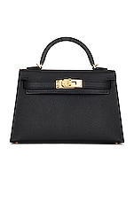 FWRD Renew Hermes Mini Kelly 2 Epsom Bag in Black