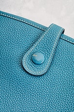 FWRD Renew Hermes Evelyne PM Shoulder Bag in Blue Jean, view 5, click to view large image.