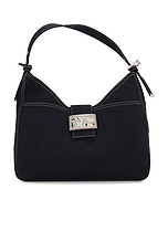 FWRD Renew Fendi Denim Shoulder Bag in Navy, view 1, click to view large image.