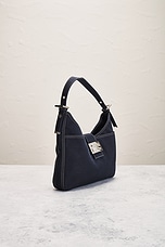 FWRD Renew Fendi Denim Shoulder Bag in Navy, view 4, click to view large image.