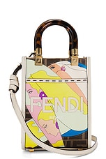 FWRD Renew Fendi Mini Sunshine Shopper Tote Bag in Multi, view 1, click to view large image.