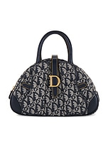 FWRD Renew Dior Trotter Handbag in Navy, view 1, click to view large image.