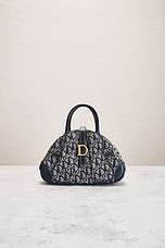 FWRD Renew Dior Trotter Handbag in Navy, view 2, click to view large image.