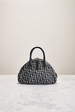 FWRD Renew Dior Trotter Handbag in Navy, view 3, click to view large image.