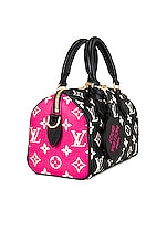 FWRD Renew Louis Vuitton Spring in the City Empreinte Speedy Bandouliere 20 Bag in Black, view 4, click to view large image.