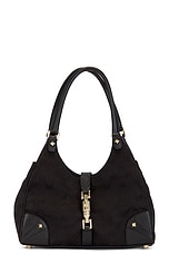 FWRD Renew Gucci GG Canvas Shoulder Bag in Black, view 1, click to view large image.