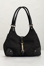 FWRD Renew Gucci GG Canvas Shoulder Bag in Black, view 2, click to view large image.