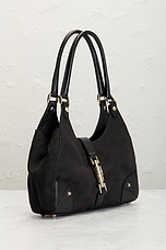 FWRD Renew Gucci GG Canvas Shoulder Bag in Black, view 4, click to view large image.