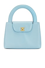 FWRD Renew Chanel Lambskin Kelly Handbag in Blue, view 1, click to view large image.