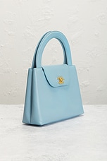 FWRD Renew Chanel Lambskin Kelly Handbag in Blue, view 4, click to view large image.