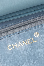 FWRD Renew Chanel Lambskin Kelly Handbag in Blue, view 5, click to view large image.