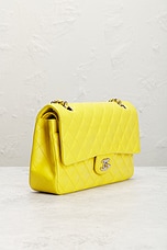 FWRD Renew Chanel Lambskin Classic Flap Bag in Yellow, view 4, click to view large image.