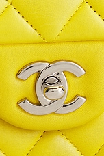 FWRD Renew Chanel Lambskin Classic Flap Bag in Yellow, view 6, click to view large image.