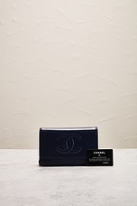 FWRD Renew Chanel Timeless Wallet on Chain in Blue, view 8, click to view large image.