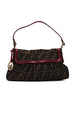 FWRD Renew Fendi Zucca Shoulder Bag in Brown, view 1, click to view large image.