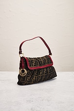 FWRD Renew Fendi Zucca Shoulder Bag in Brown, view 4, click to view large image.