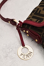 FWRD Renew Fendi Zucca Shoulder Bag in Brown, view 5, click to view large image.