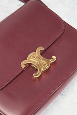 FWRD Renew Celine Triomphe Shoulder Bag in Bordeaux, view 5, click to view large image.