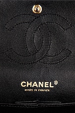 FWRD Renew Chanel Tweed Matelasse Chain Double Flap Shoulder Bag in Black & White, view 6, click to view large image.