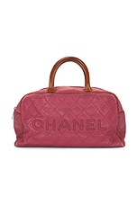 FWRD Renew Chanel Caviar Boston Bag in Pink, view 1, click to view large image.