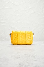 FWRD Renew Fendi Baguette Shoulder Bag in Yellow, view 3, click to view large image.