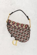 FWRD Renew Dior Embroidered Saddle Bag in Multi, view 3, click to view large image.