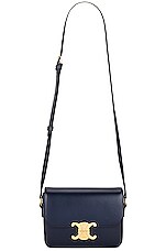 FWRD Renew Celine Calfskin Triomphe Shoulder Bag in Grey