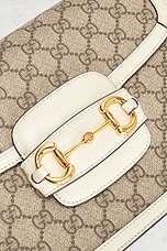 FWRD Renew Gucci Horsebit 1955 Shoulder Bag in Beige, view 5, click to view large image.