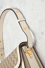 FWRD Renew Gucci Horsebit 1955 Shoulder Bag in Beige, view 7, click to view large image.