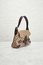 FWRD Renew Gucci Horsebit 1955 Shoulder Bag in Beige, view 4, click to view large image.