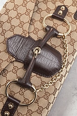 FWRD Renew Gucci Horsebit 1955 Shoulder Bag in Beige, view 5, click to view large image.