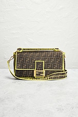 FWRD Renew Fendi Zucca Mama Baguette Shoulder Bag in Brown, view 2, click to view large image.