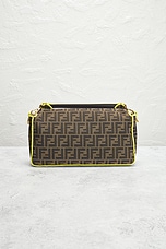 FWRD Renew Fendi Zucca Mama Baguette Shoulder Bag in Brown, view 3, click to view large image.