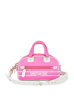 FWRD Renew Dior Vibe Bowling Bag in Pink, view 1, click to view large image.